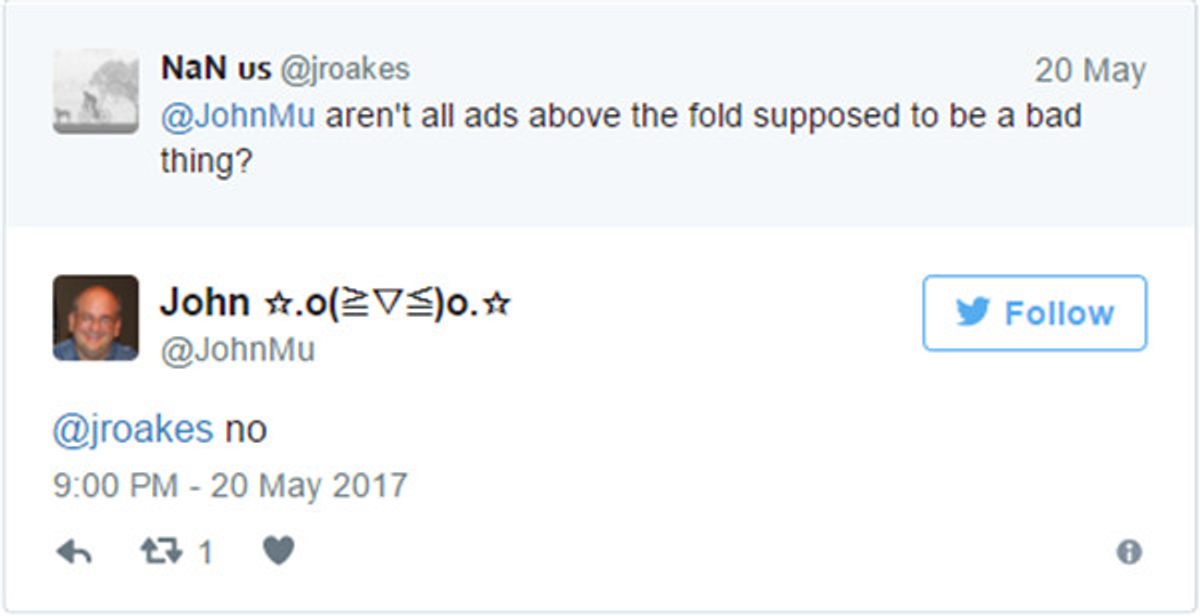 Google Mitarbeiter verneint Google Abstrafungen durch Ads