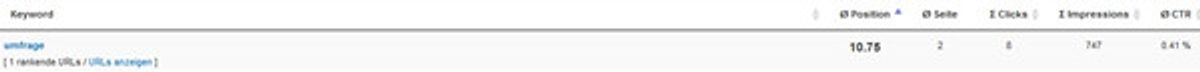 Keyword-Ranking Beispiel 2