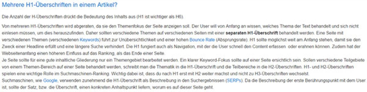 Dank des Assistenz Editors kann ein SEO optimierter Text leicht erstellt werden