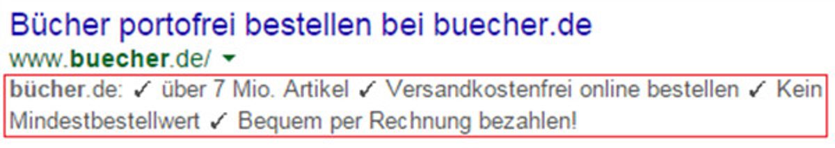 Keywords in Meta-Description
