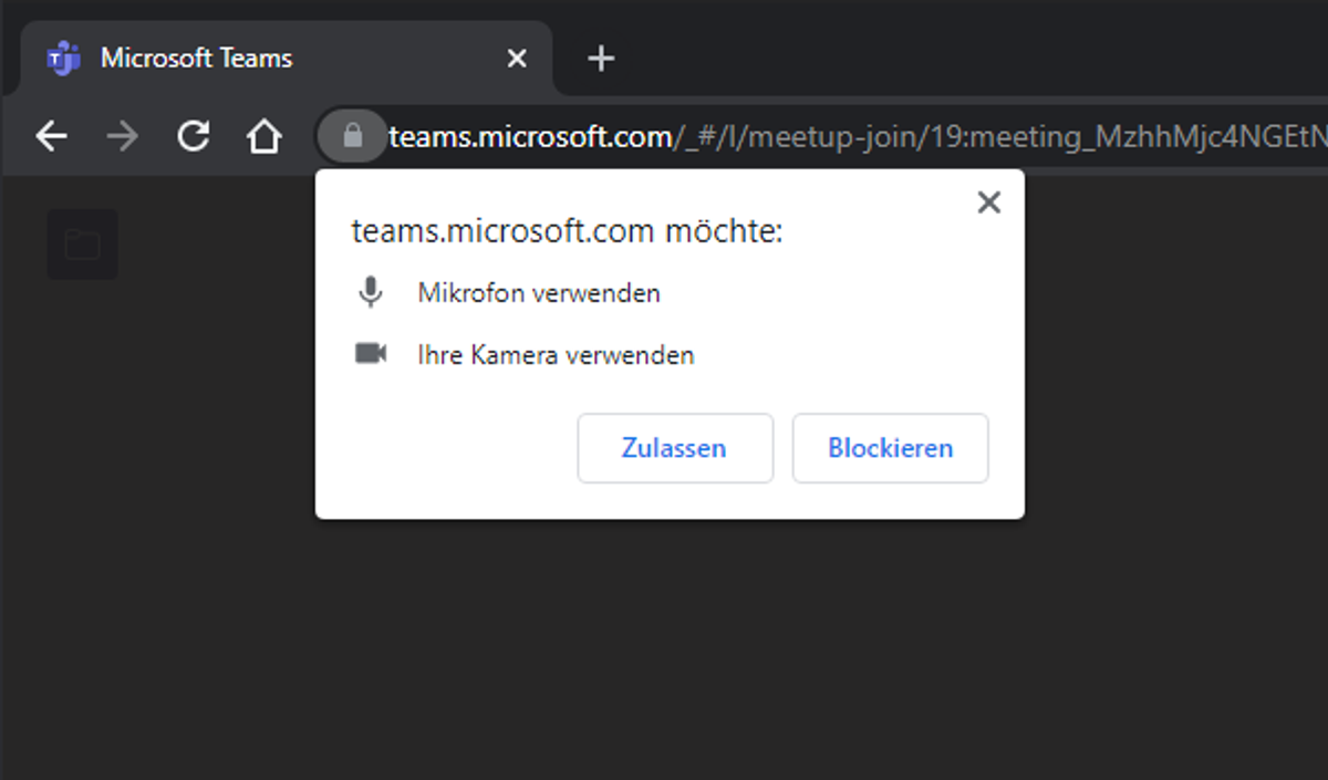 Audio- und Videoabfrage in Microsoft Teams