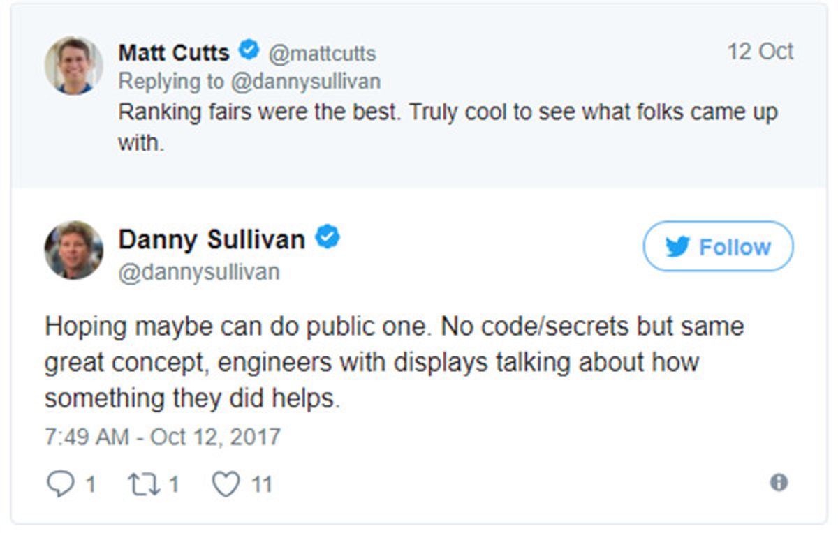 Auch Matt Cutts ist begeistert von den 