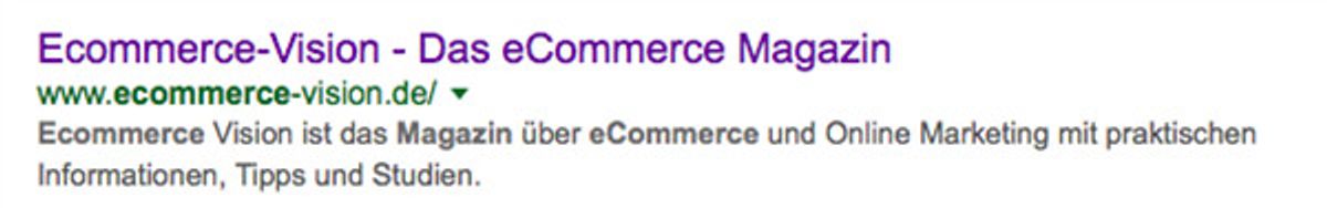 Title Tag und Meta-Description