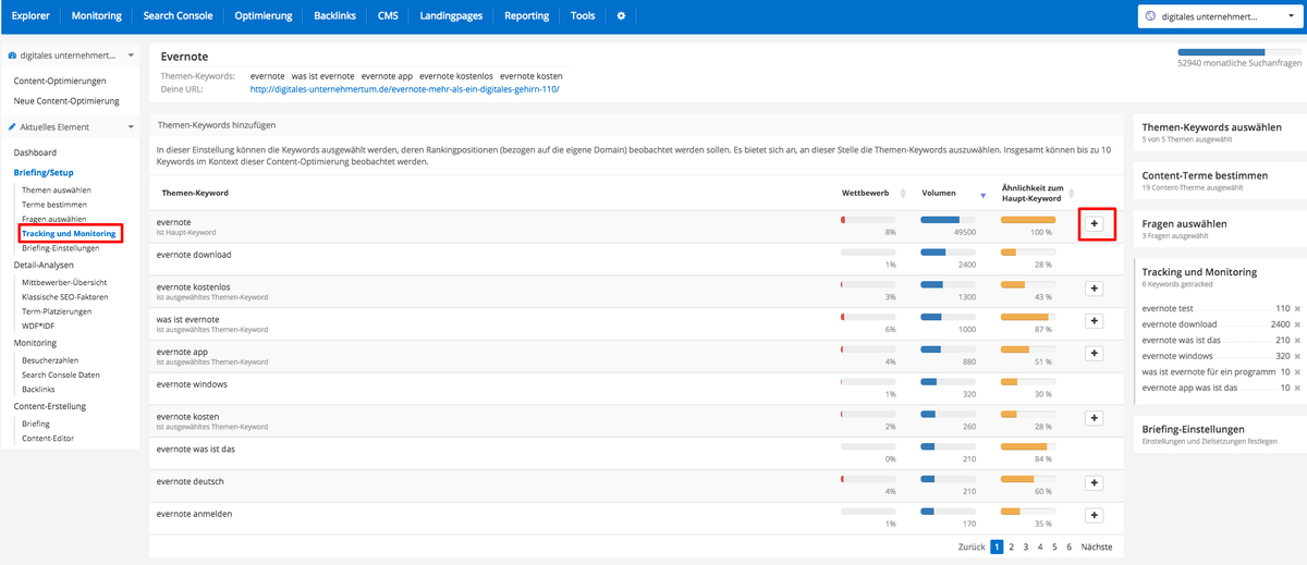 Tracking Monitoring Content Suite 