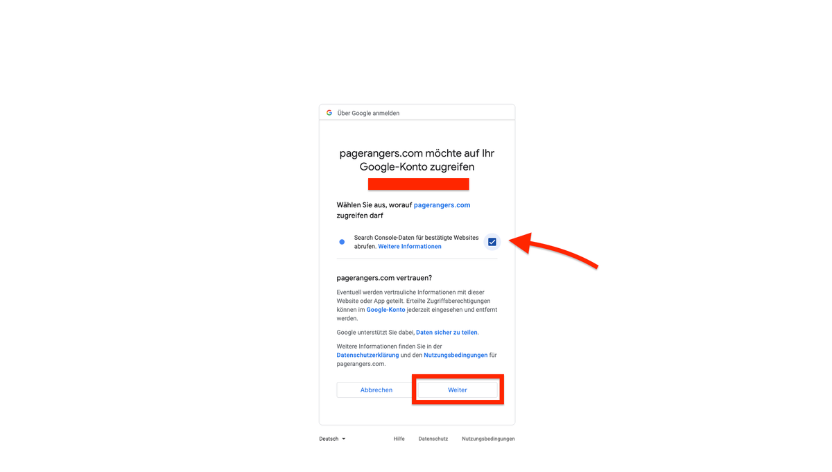 Bestaetigung Google Konto