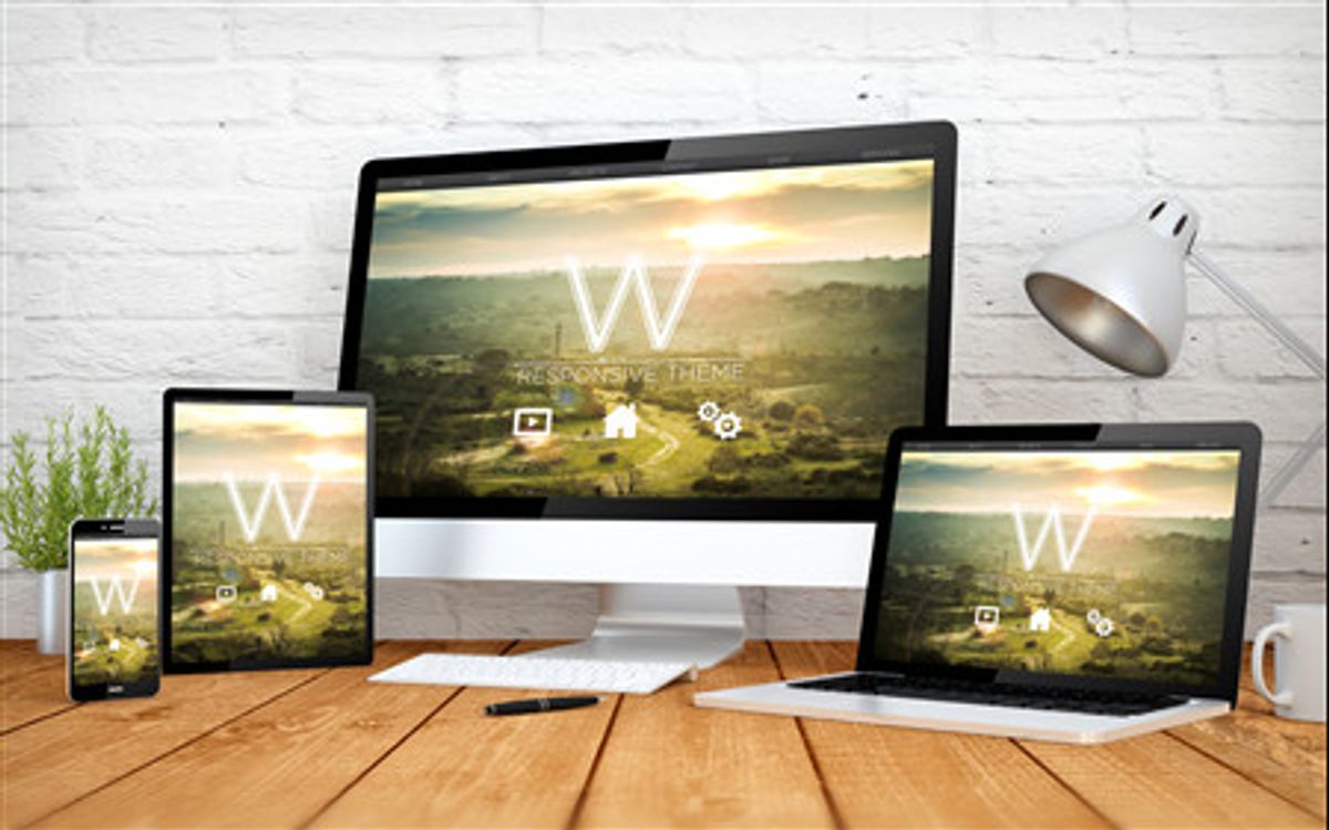 Responsive Design - Beispiel Webseite für PC, Tablet, Smartphone optimiert