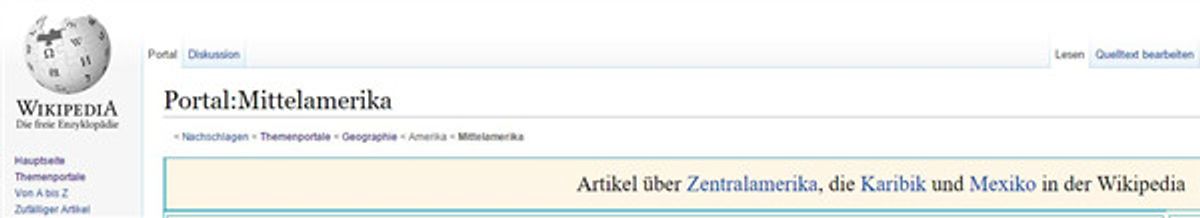 So sieht der Breadcrumb bei Wikipedia aus