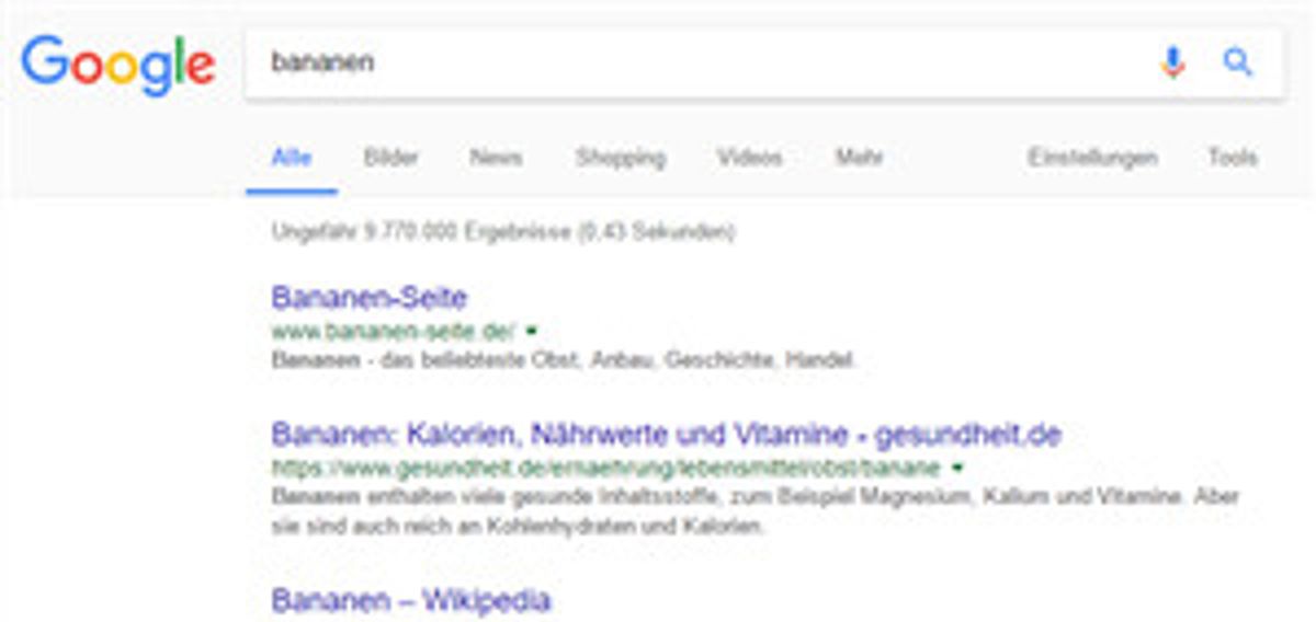 Organisches Suchergebnis
