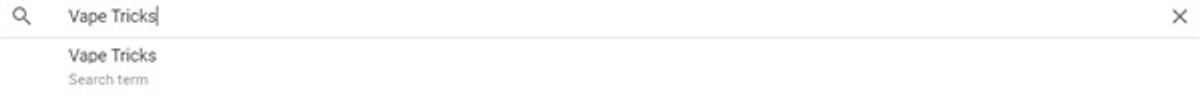 Eine Suchanfrage bei Google Trends mit den Begriffen "Vape Tricks"