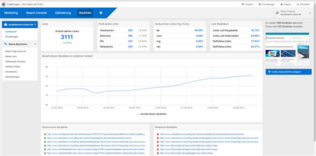 Backlinks PageRangers