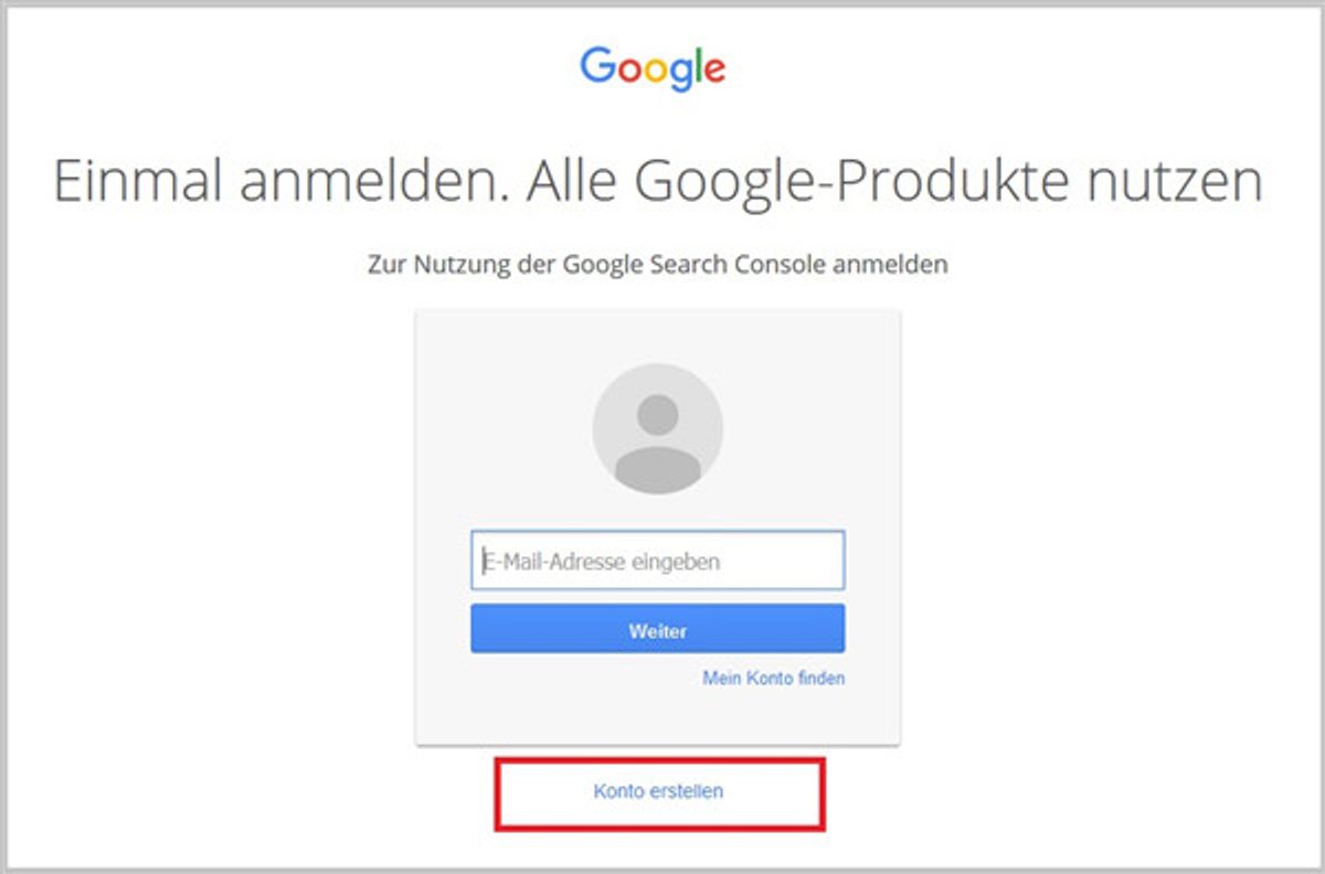 Google Konto erstellen