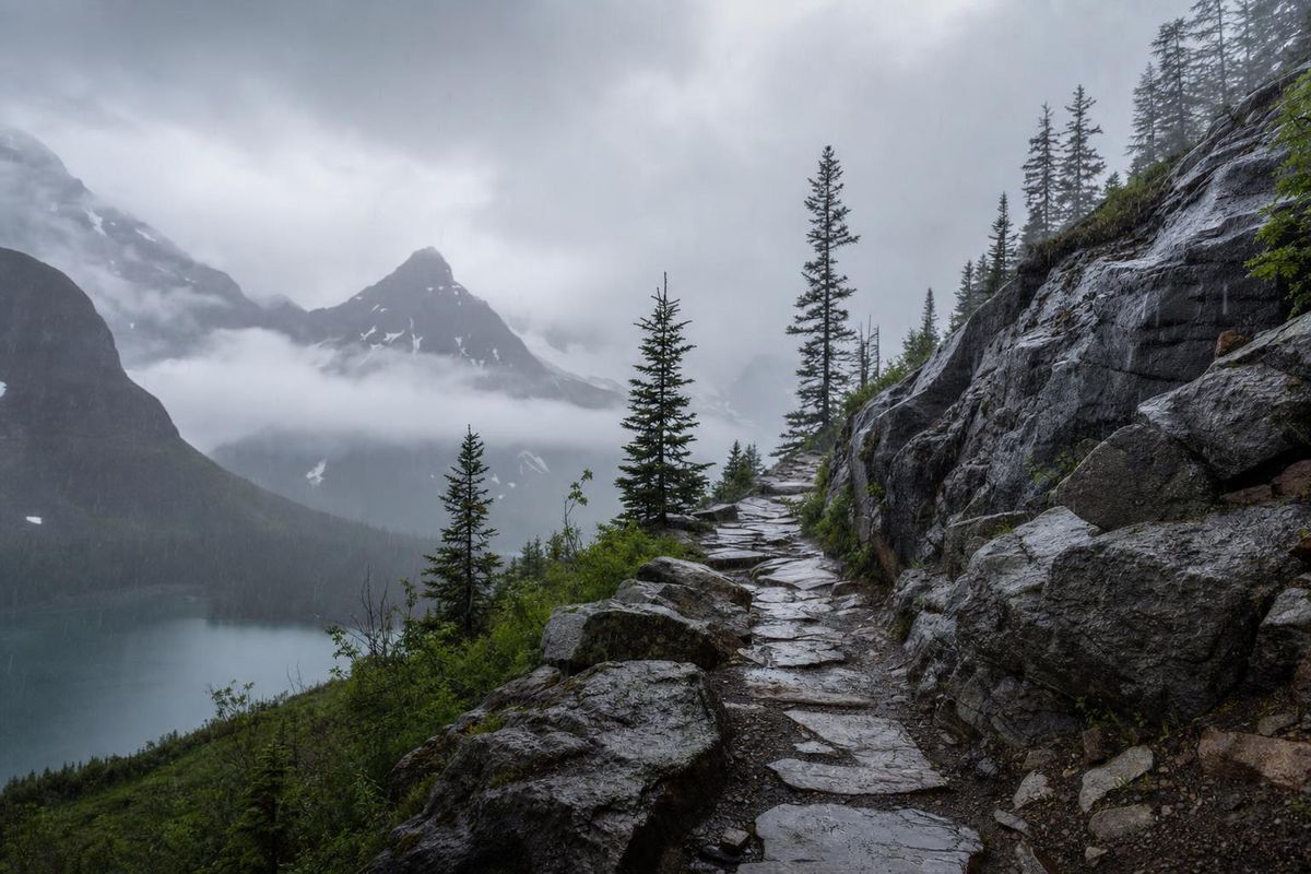 Wandern im Regen: was funktioniert und wann man abbricht