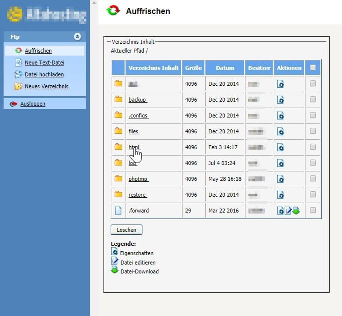 HTML Datei Verifzierung Schritt 1