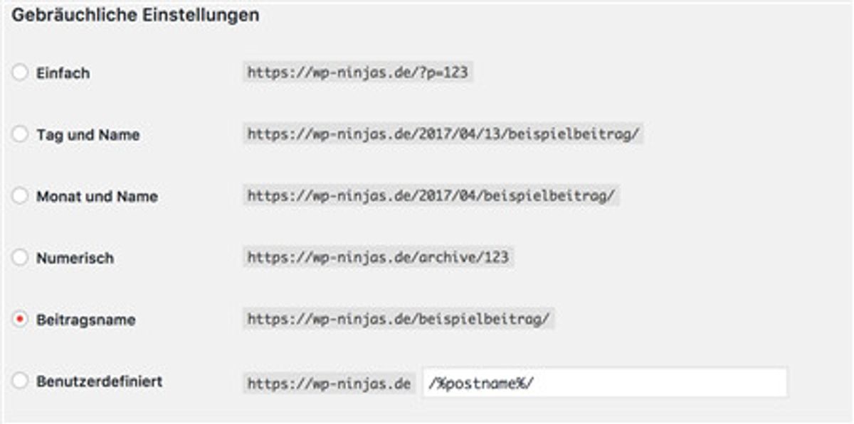 Permalinks WordPress optimieren