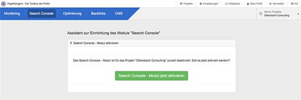 Search Console im SeO Tool