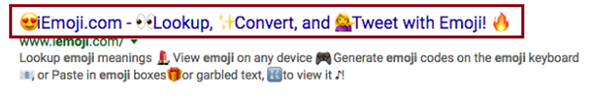 Emojis sorgen wieder für buntere und ansprechendere SERPs