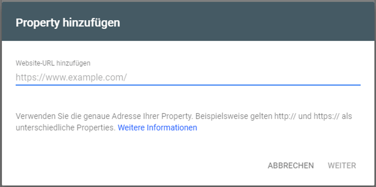 URL Praefix Property Hinzufuegen