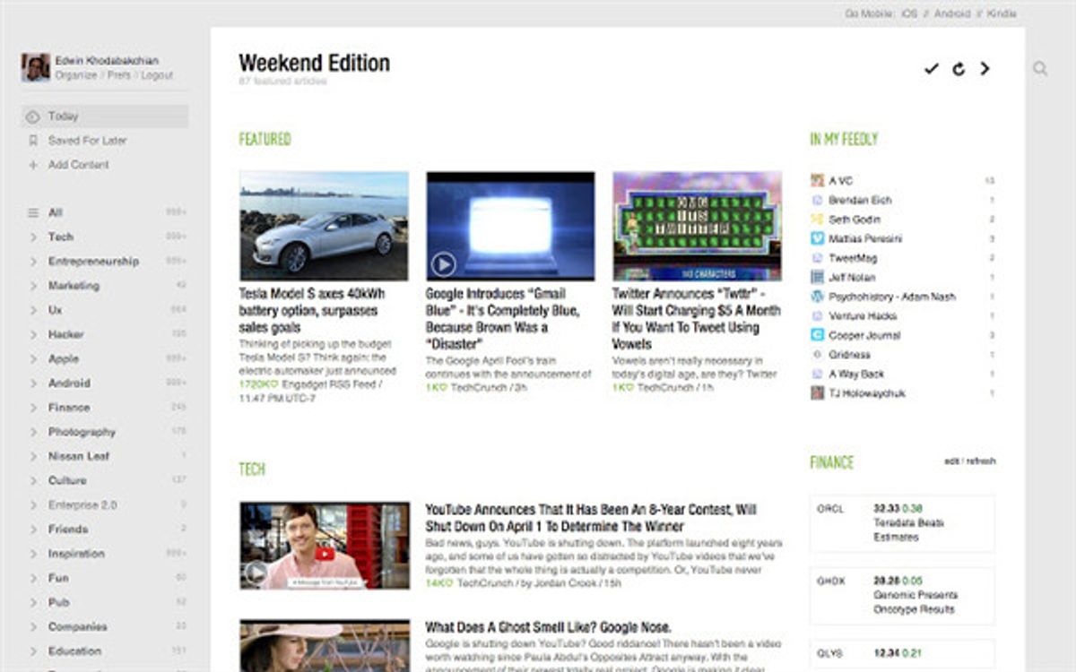 Immer auf dem neuesten Stand, mit Feedly