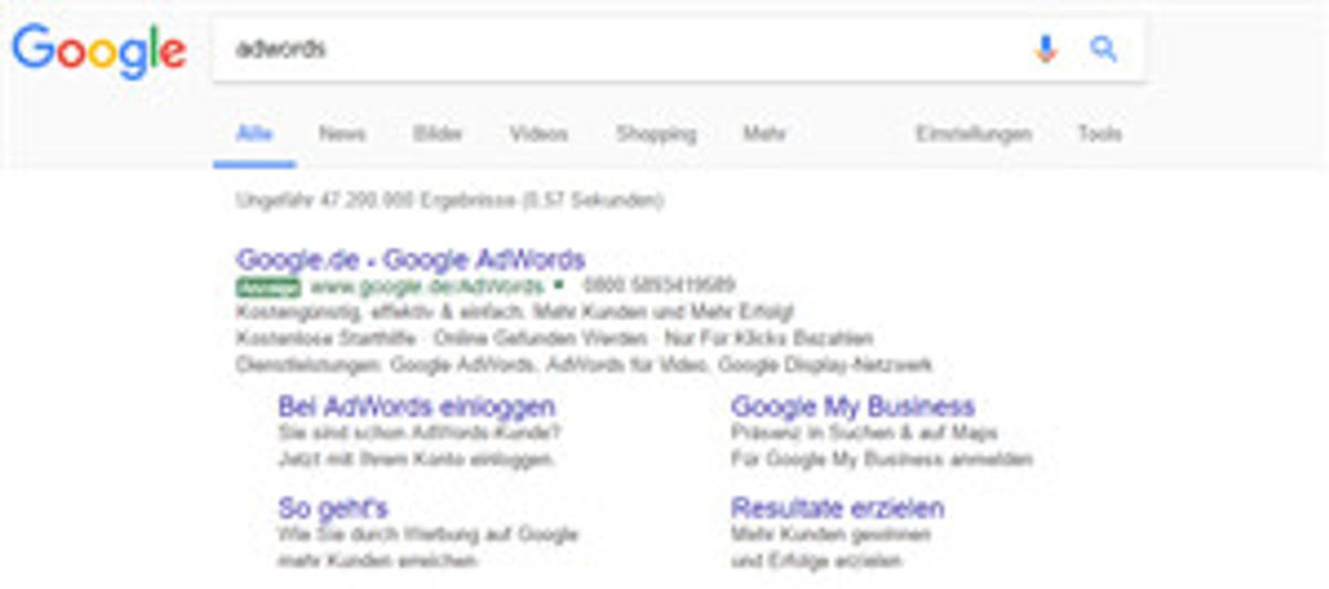 Adwords Anzeigen