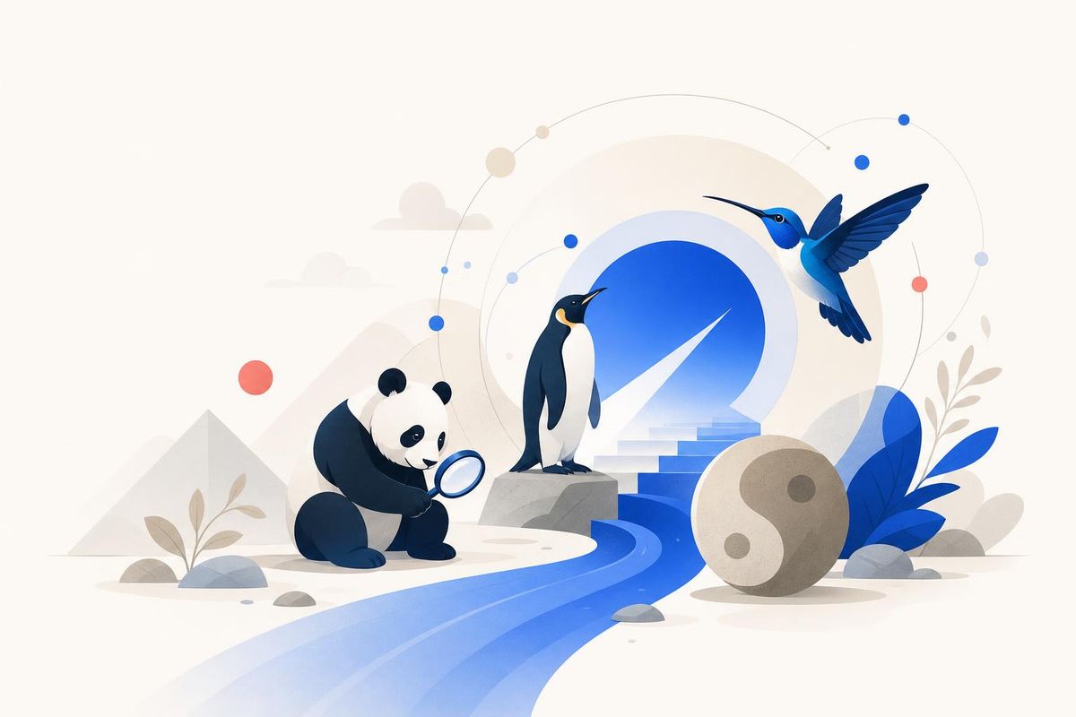 Die Geschichte des Panda, Penguin & Hummingbird Updates von Google