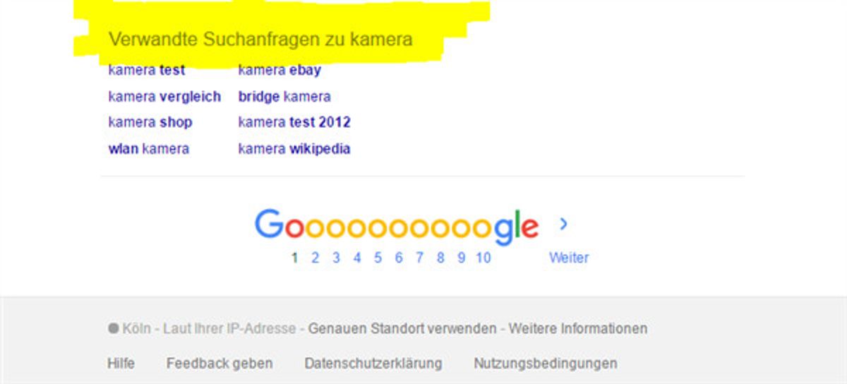 Verwandte Suchanfragen von Google zur Keywordrecherche nutzen