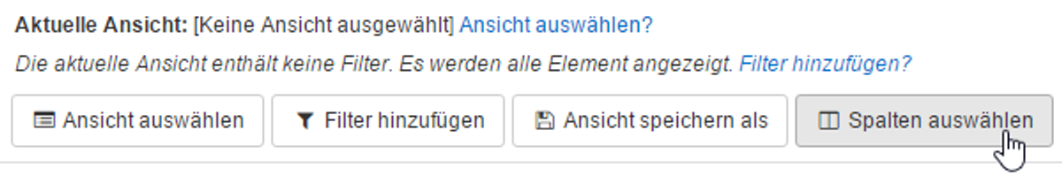 Spaltenauswahl